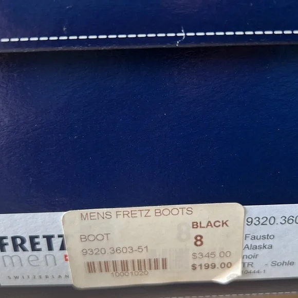 Fretz Sohle Black Leather Ankle Side Zipper Boots NWT - 8 - Picture 12 of 12